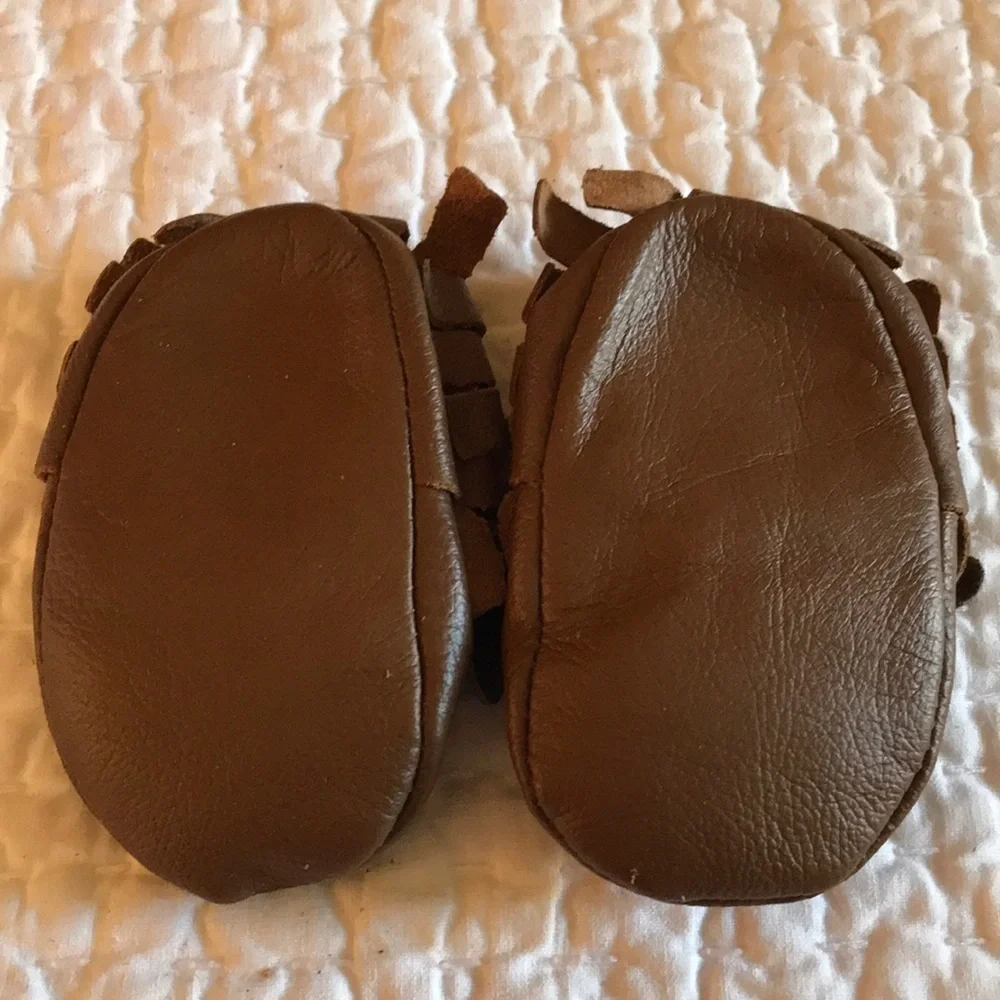 3/$20 NWT Baby Leather Fringe Moccasin Bootie